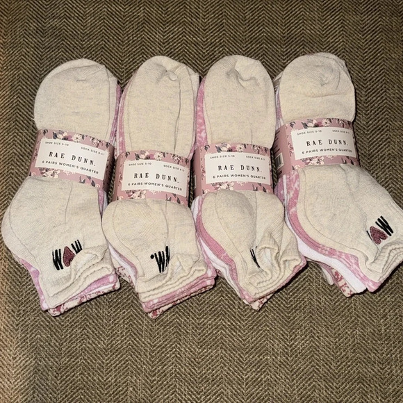 NWT Rae Dunn Women’s Quarter Socks 9-11 “MOM” 4 packs = 24 pair total - Picture 8 of 11